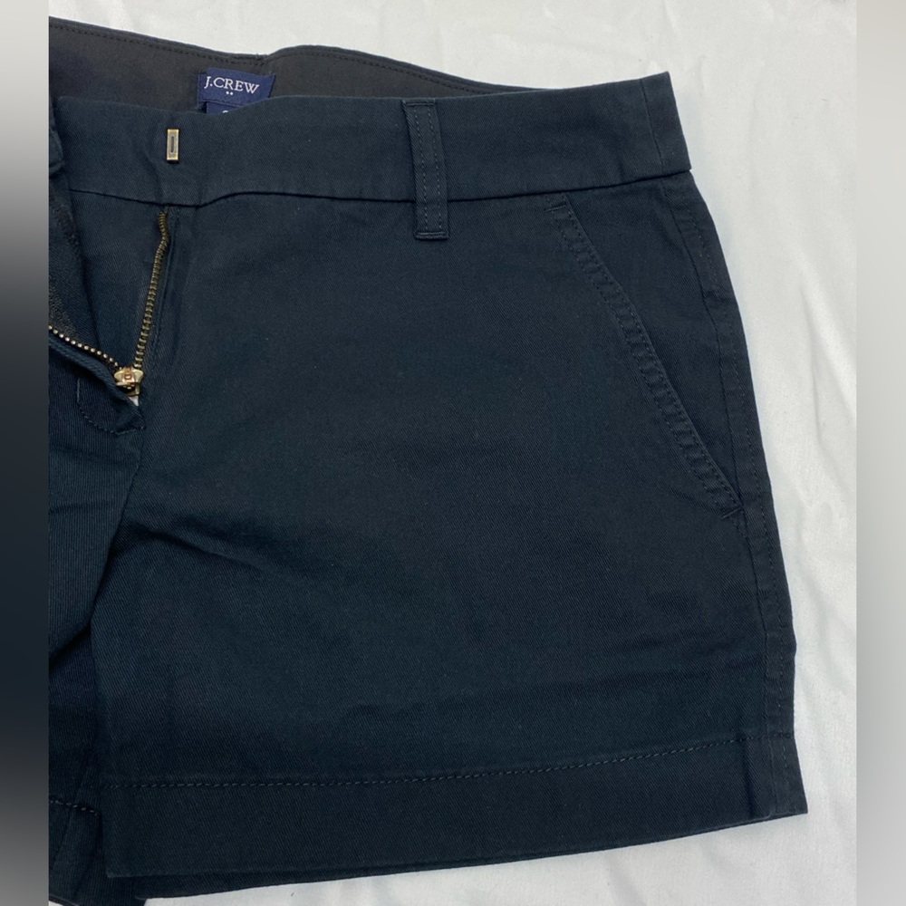 J.Crew Black Chino Shorts Women’s Size 2 NWT Flat Front Classic - Picture 4 of 6
